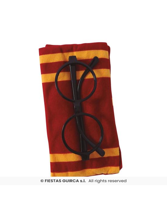 Conjunto Harry Wizard com óculos e cachecol