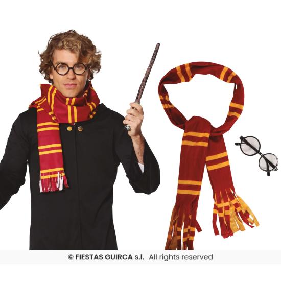 Conjunto Harry Wizard com óculos e cachecol