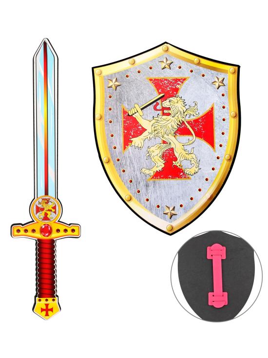 Conjunto de espada e escudo de espuma de cavaleiro