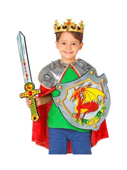 Conjunto de espada e escudo de espuma do Cavaleiro Dragão