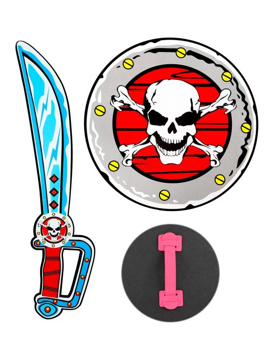 Conjunto de espada de espuma e escudo de pirata