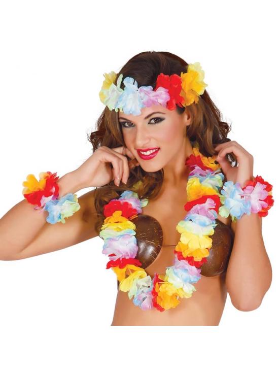 Conjunto Havaiano Multicolorido Extra.