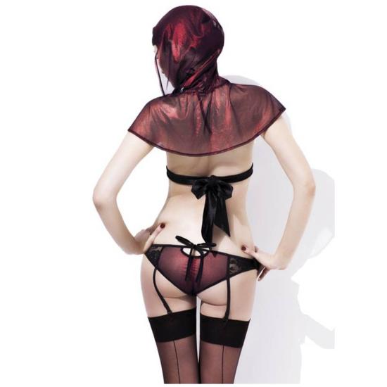 Conjunto Sexy de Lingerie Chapeuzinho Vermelho. Conjunto Sexy de Lingerie Chapeuzinho Vermelho.