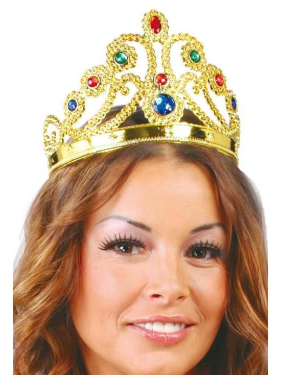 Coroa Rainha em Ouro Brilhante
