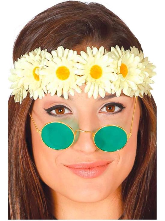 Corona de flores blancas adultos