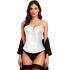 Corset branco feminino – Top para fantasias de princesas, marquesas e festas de carnaval.