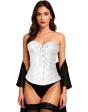 Corset branco feminino – Top para fantasias de princesas, marquesas e festas de carnaval.