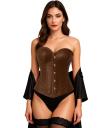 Corset marrom feminino – Acessório de fantasia para Carnaval, Princesas e Festas Elegantes