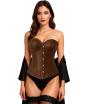 Corset marrom feminino – Acessório de fantasia para Carnaval, Princesas e Festas Elegantes