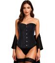 Corset preto feminino – Acessório de fantasia para Carnaval, Princesas e Festas Elegantes