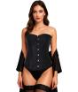 Corset preto feminino – Acessório de fantasia para Carnaval, Princesas e Festas Elegantes