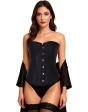 Corset preto feminino – Acessório de fantasia para Carnaval, Princesas e Festas Elegantes