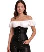 Corset preto feminino – Top elegante para fantasia de princesa e marquesa