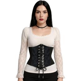 Corpete Feminino Adulto – Tamanho Único Preto