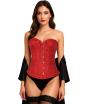 Corset de renda vermelha para mulheres – Acessório de fantasia para carnaval, princesas e festas elegantes.