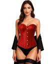 Corset vermelho feminino – Acessório de fantasia para Carnaval, Princesas e Festas Elegantes