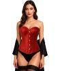 Corset vermelho feminino – Acessório de fantasia para Carnaval, Princesas e Festas Elegantes