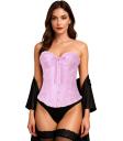 Corset rosa feminino – Top de fantasia para princesas, marquesas e festas de carnaval.