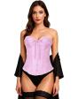 Corset rosa feminino – Top de fantasia para princesas, marquesas e festas de carnaval.