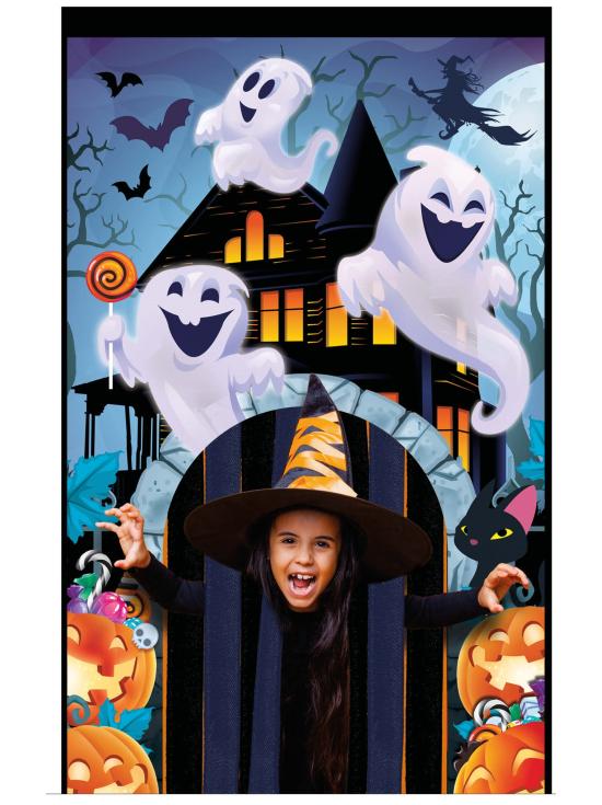 Cortina infantil de Halloween 145 x 245 cm Fantasmas