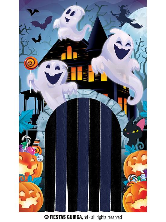 Cortina infantil de Halloween 145 x 245 cm Fantasmas