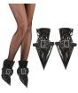 Capas luxuosas para sapatos de bruxa em vinil com fivelas