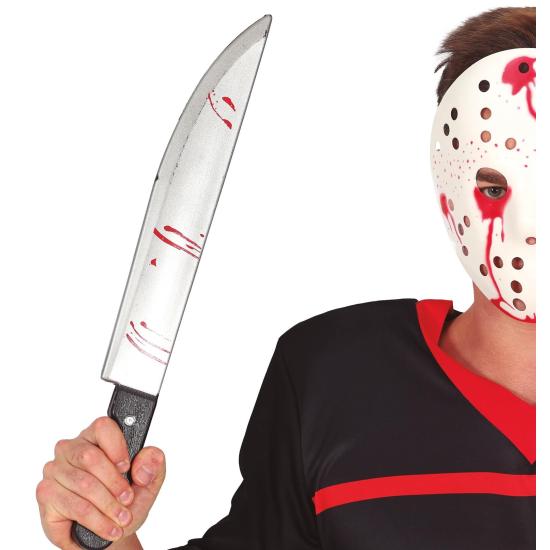 Faca com sangue, 50 cm.