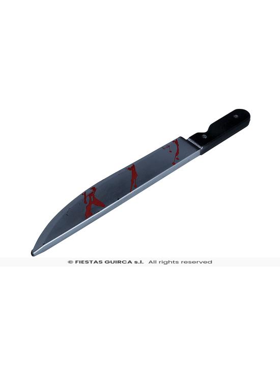 Faca com sangue, 50 cm.