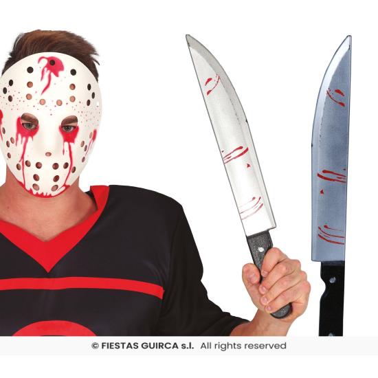 Faca com sangue, 50 cm.