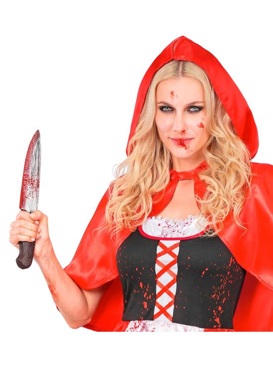 Faca ensanguentada de 30 cm para o Halloween
