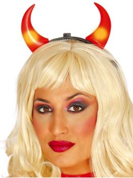 Chifres do diabo com luz