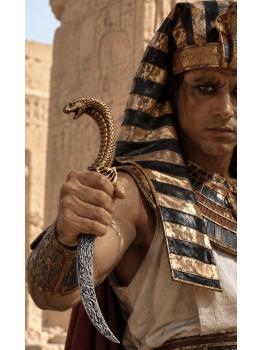 Adaga egípcia de fantasia com cobra, 40 cm, para fantasias.