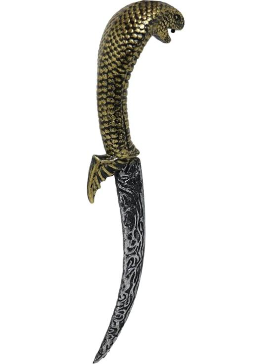 Adaga egípcia de fantasia com cobra, 40 cm, para fantasias.