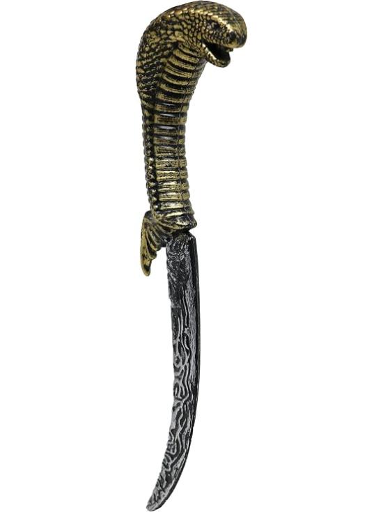 Adaga egípcia de fantasia com cobra, 40 cm, para fantasias.