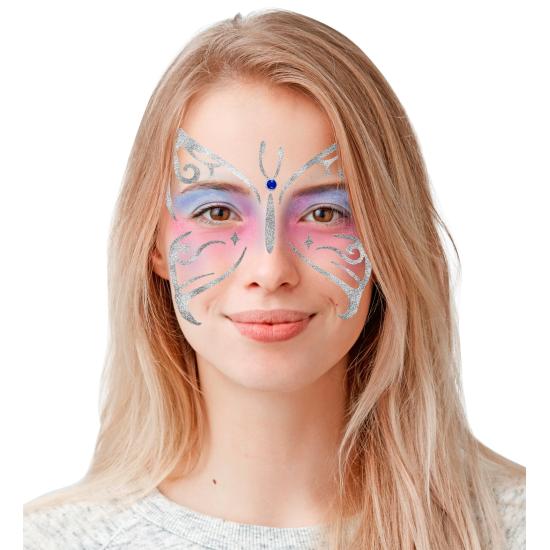 Decoração adesiva de rosto de borboleta Decoração adesiva de rosto de borboleta