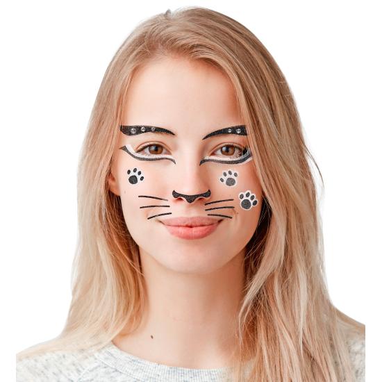 Decoração adesiva de rosto de gato Decoração adesiva de rosto de gato