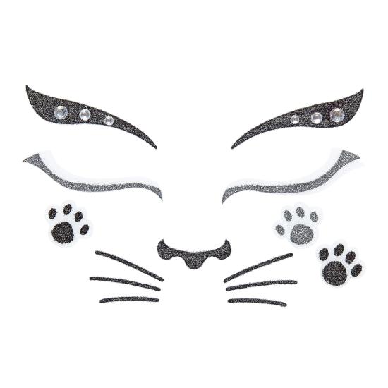 Decoração adesiva de rosto de gato Decoração adesiva de rosto de gato