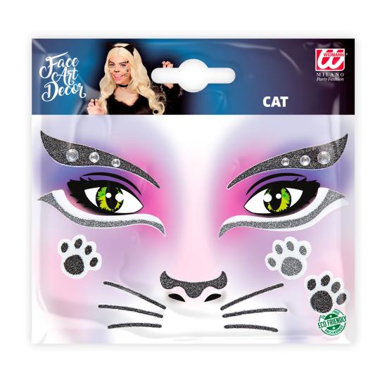 Decoração adesiva de rosto de gato Decoração adesiva de rosto de gato