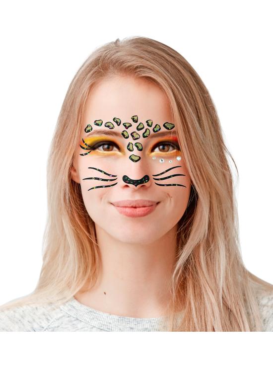 Decoração adesiva de rosto de tigre
