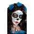 Decoração adesiva Dia de los Muertos Catrina com glitter azul
