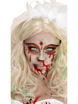 Decoração Rosto Gotas de Sangue Glitter