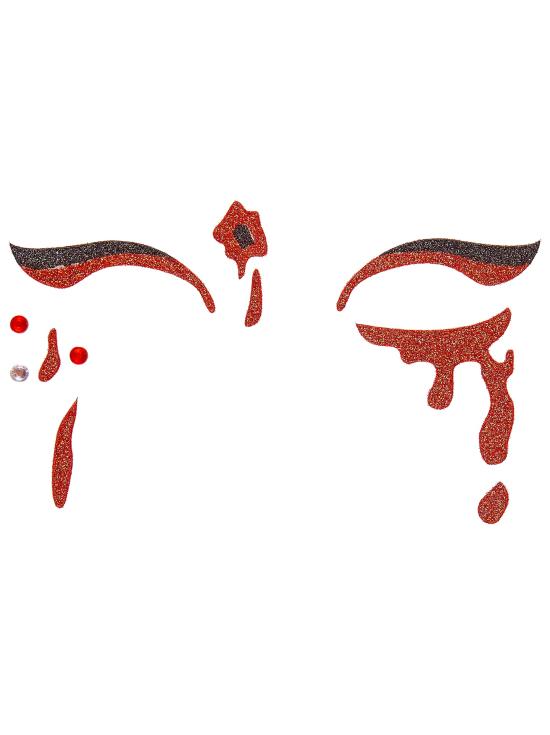 Decoração Rosto Gotas de Sangue Glitter