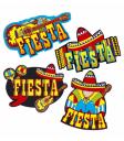Decoração de festa mexicana 55 cm Conjunto 4
