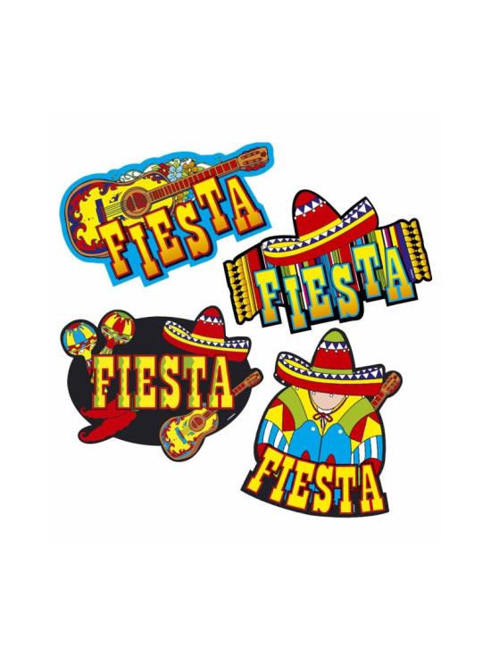 Decoração de festa mexicana 55 cm Conjunto 4