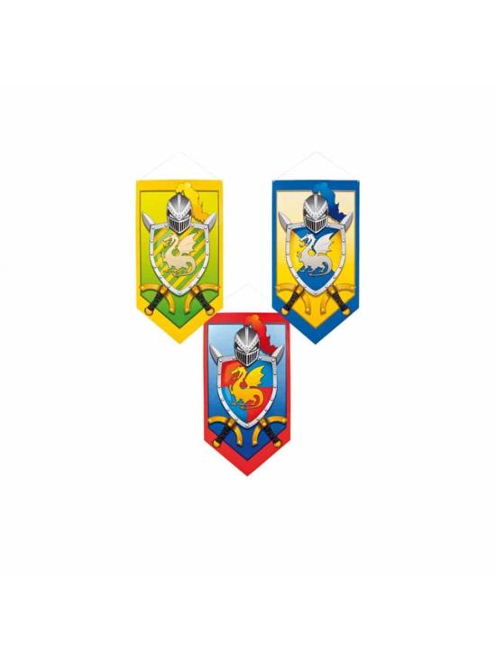 Escudos de Cavaleiros de Decoração Medieval.