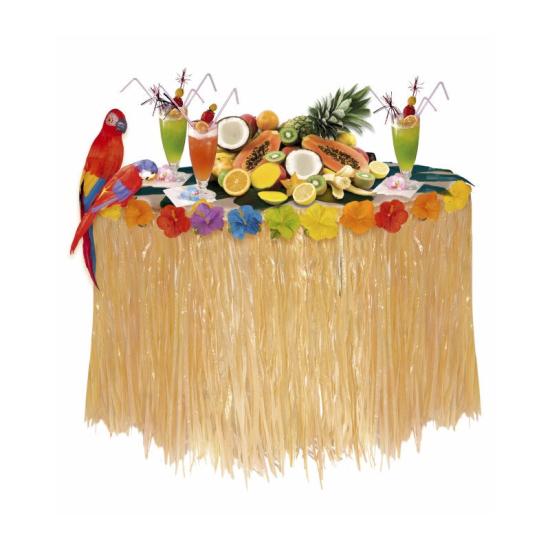 Decoração de mesa luxuosa com flores de hibisco havaiano 275 x 75 cms