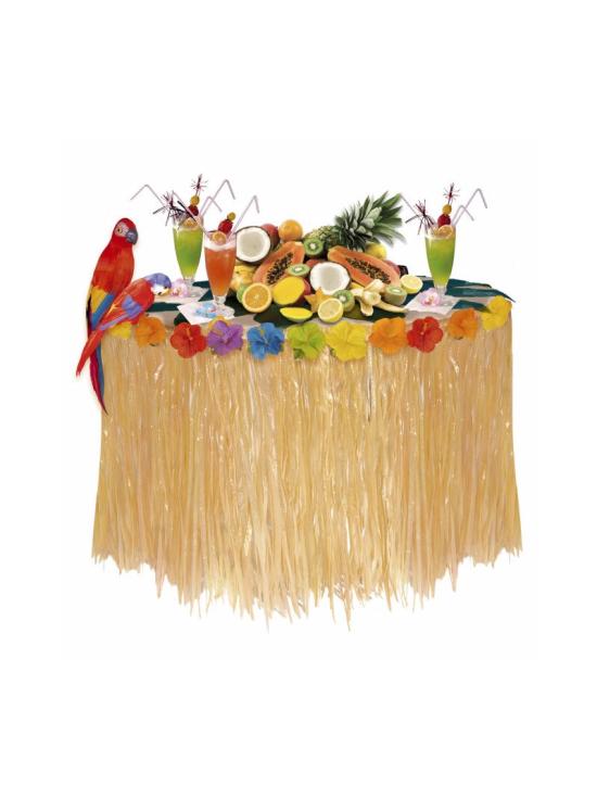 Decoração de mesa de luxo com flor de hibisco havaiano, 275 x 75 cm