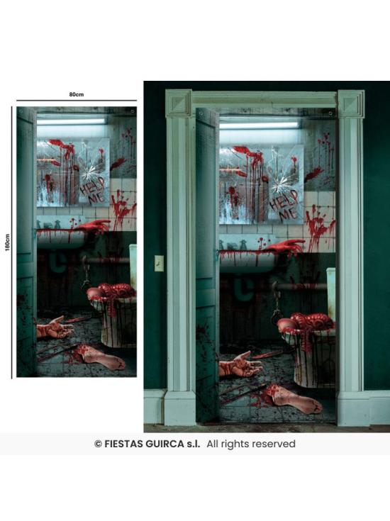 Decoração de porta de terror 80x180 cm