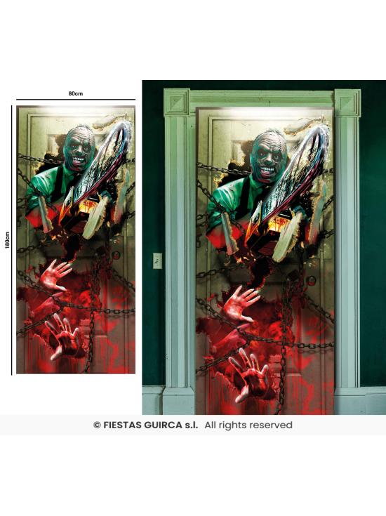 Decoração de porta de terror 80x180 cm