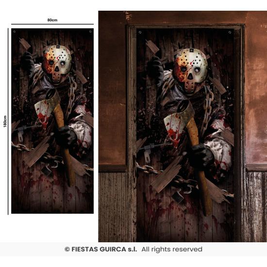 Decoração de porta de terror 80x180 cm